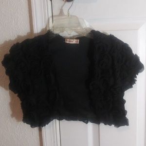 Black Floral Shrug